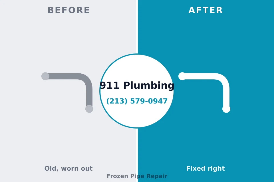 Before and after: plumbing repair Runaway Bay, TX